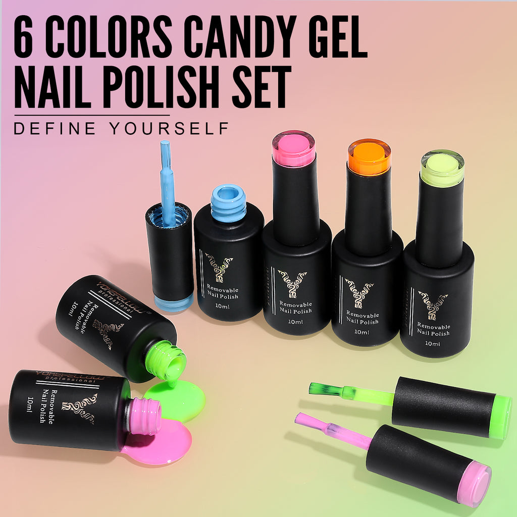 Candy Series-6 Colors Gel Polish Set - YokefellowBeauty