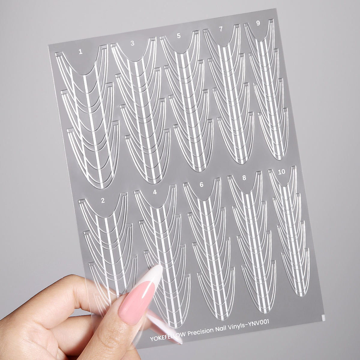 Precision Nail Vinyls 5 Sheets French Tips Stickers-YNV001