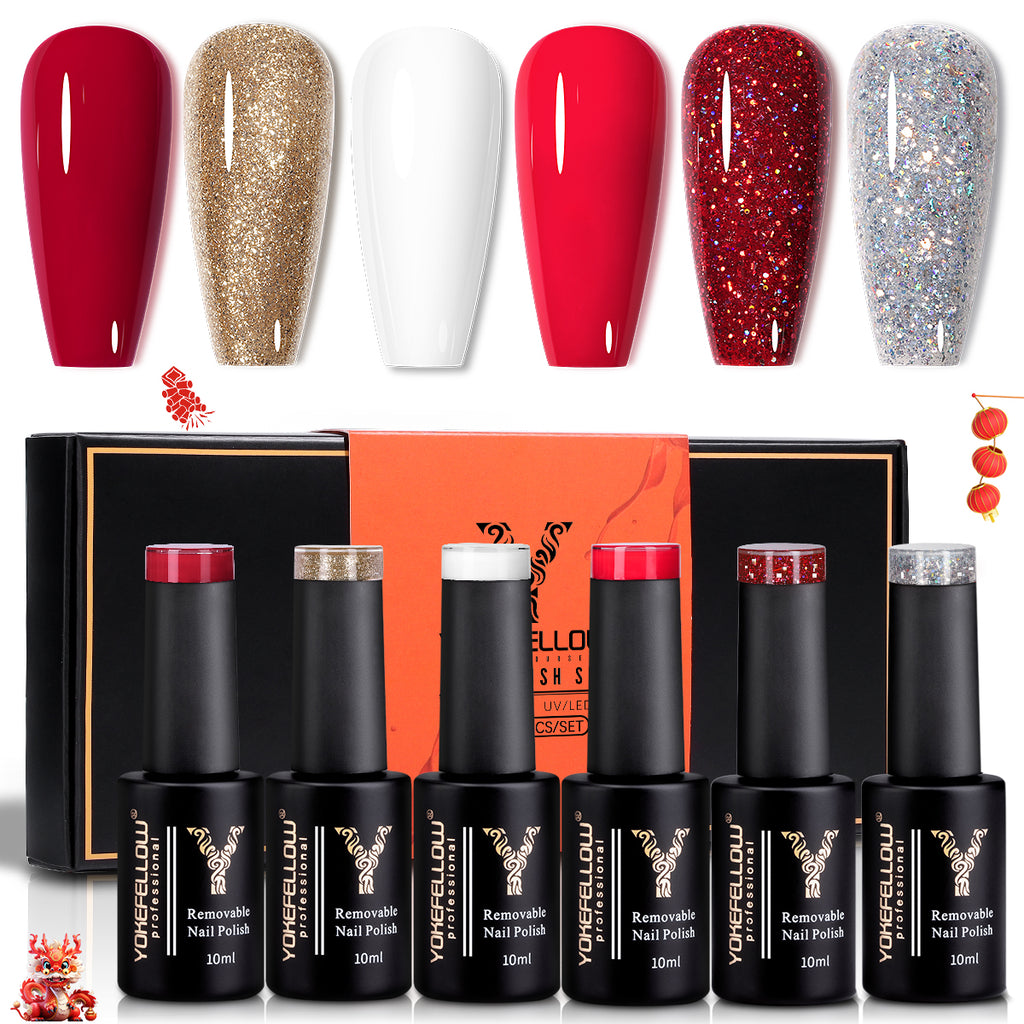 New Year Series-6 Colors Gel Nail Polish Set - YokefellowBeauty