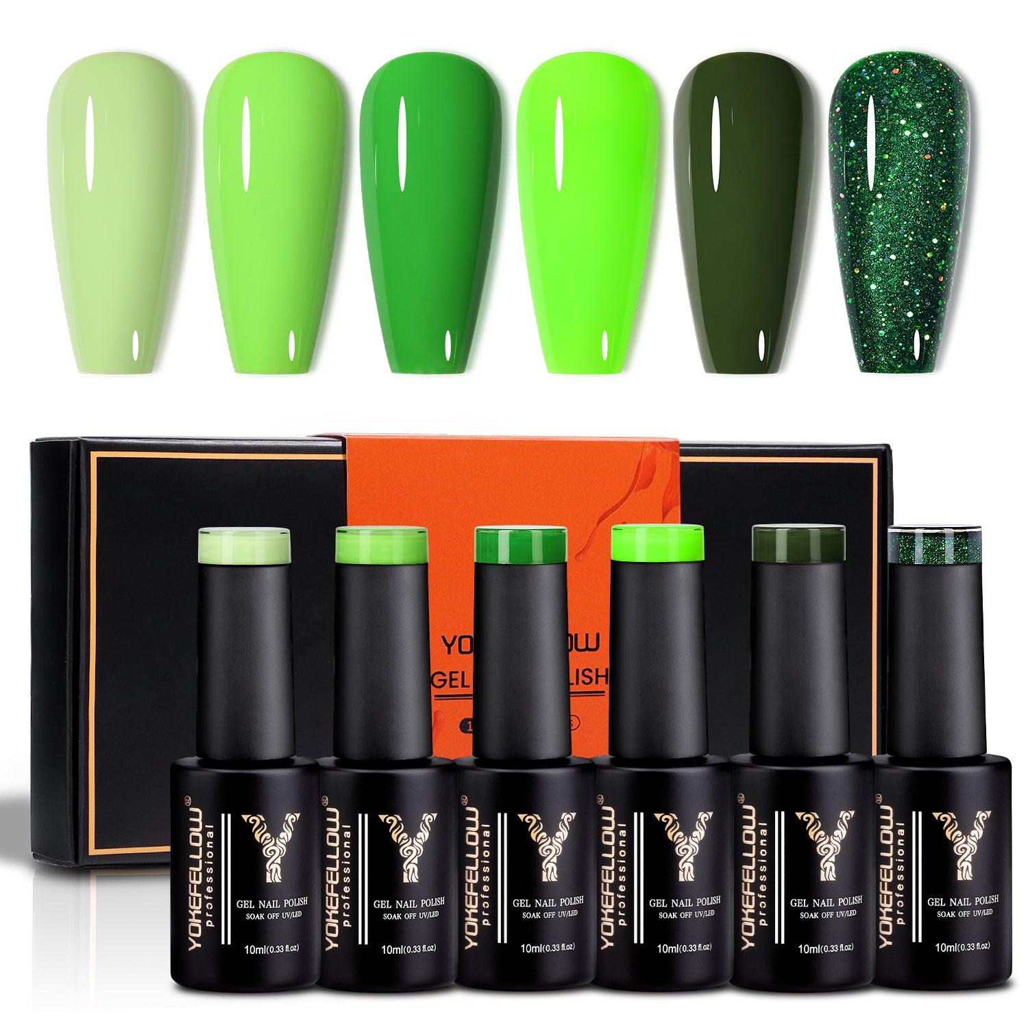 Serie Verde - Set di 6 colori di smalto gel