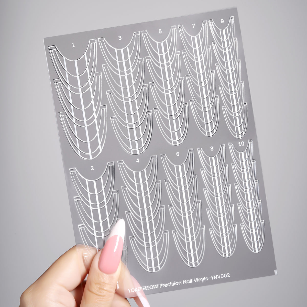 Precision Nail Vinyls 5 Sheets French Tips Stickers-YNV002