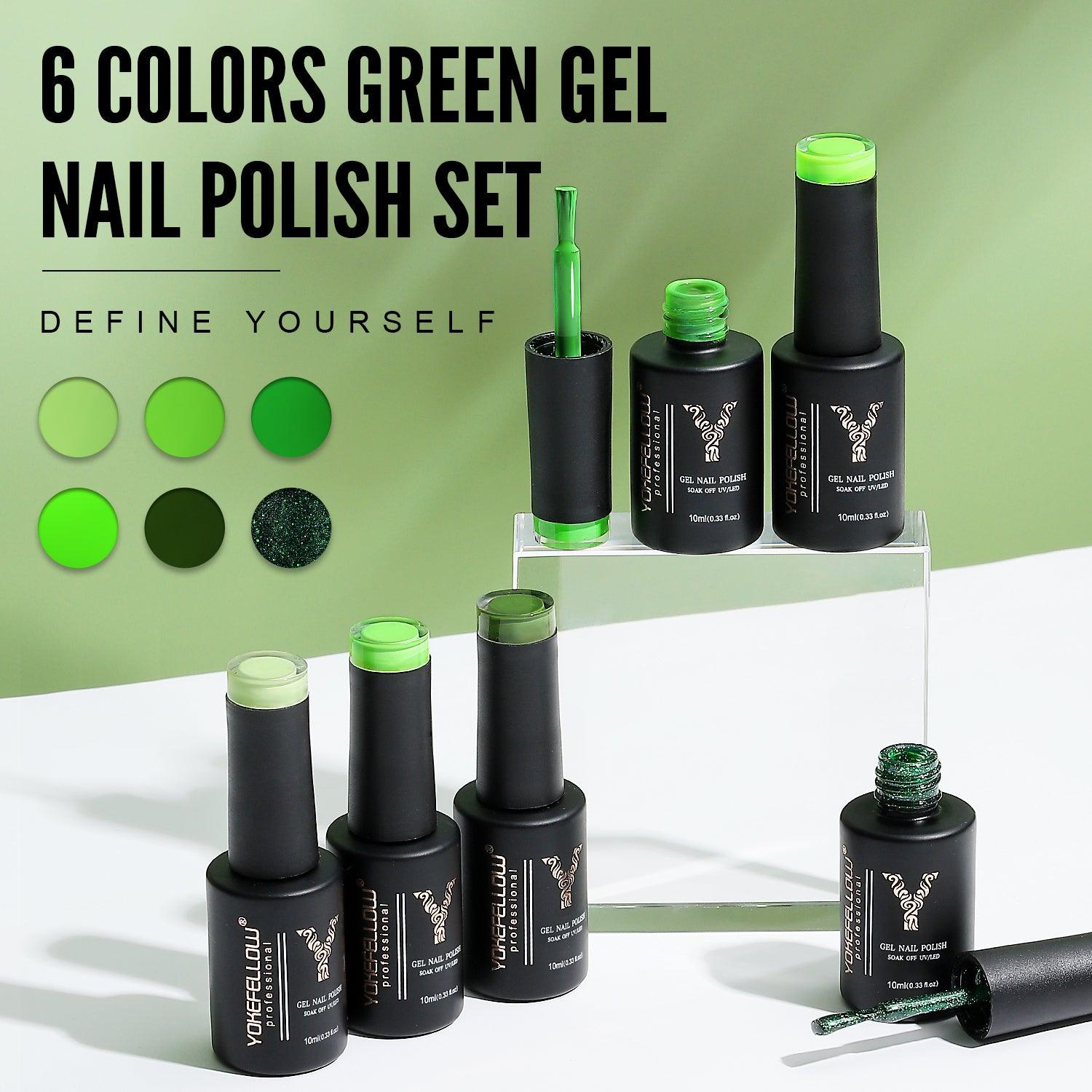 Serie Verde - Set di 6 colori di smalto gel