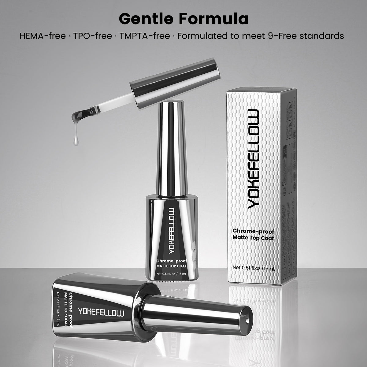 GleamTap Chrome-proof Matte Top Coat-5PCS Pack