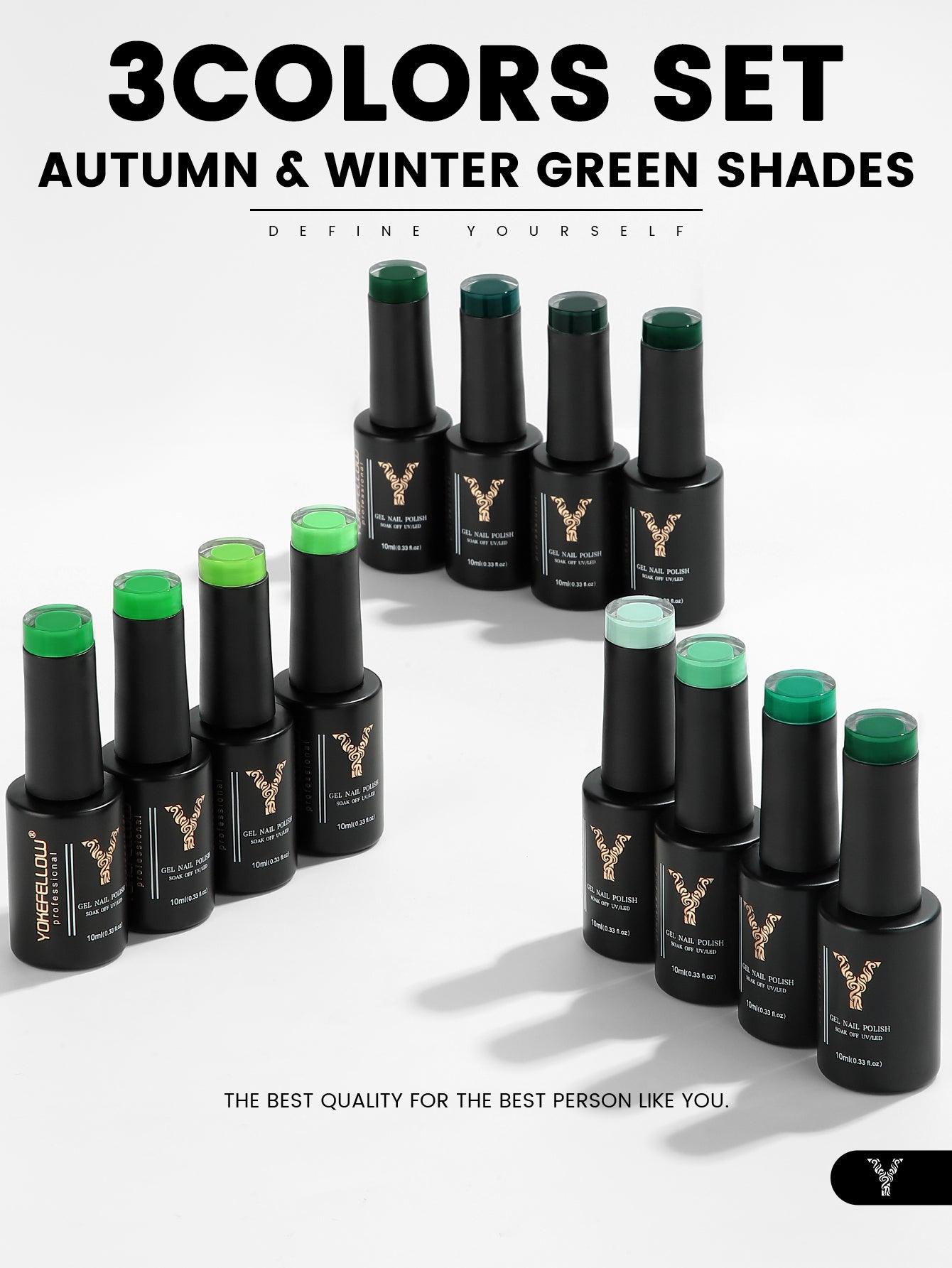Green Series-3 Colors Gel Polish Set