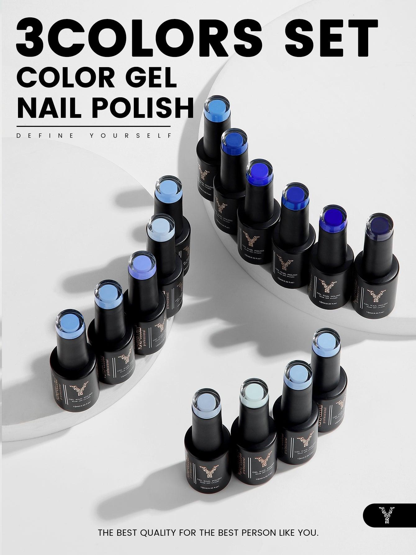 Serie Blu - Set di 3 colori di smalto gel