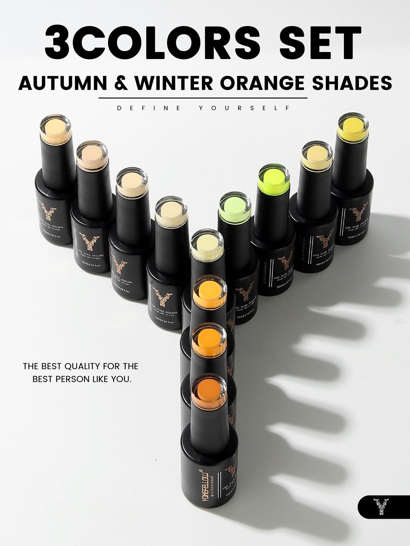Gelbe Serie - 3 Farben Gel-Nagellack-Set