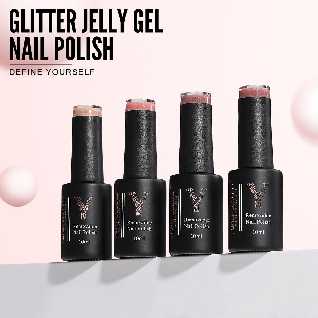 10ML Jelly Glitter Gel Polish-YZ17 - YokefellowBeauty