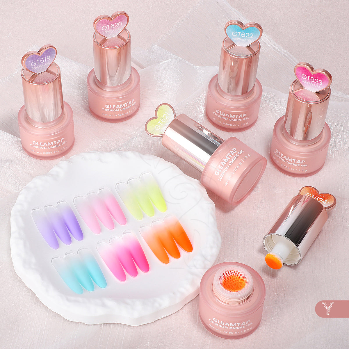 GleamTap Cushion Ombre Painting Gel Kits-GTKIT-OB2