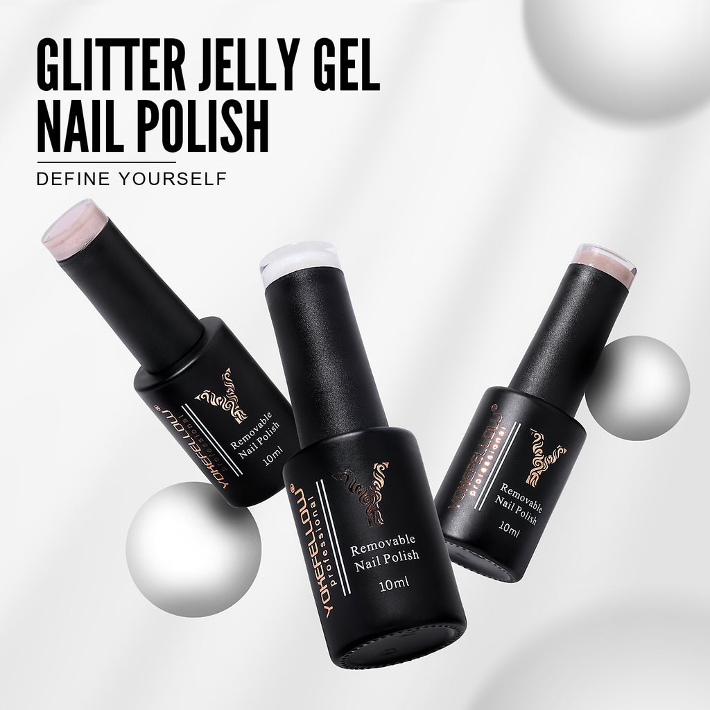 10ML Jelly Glitter Gel Polish-YZ13 - YokefellowBeauty