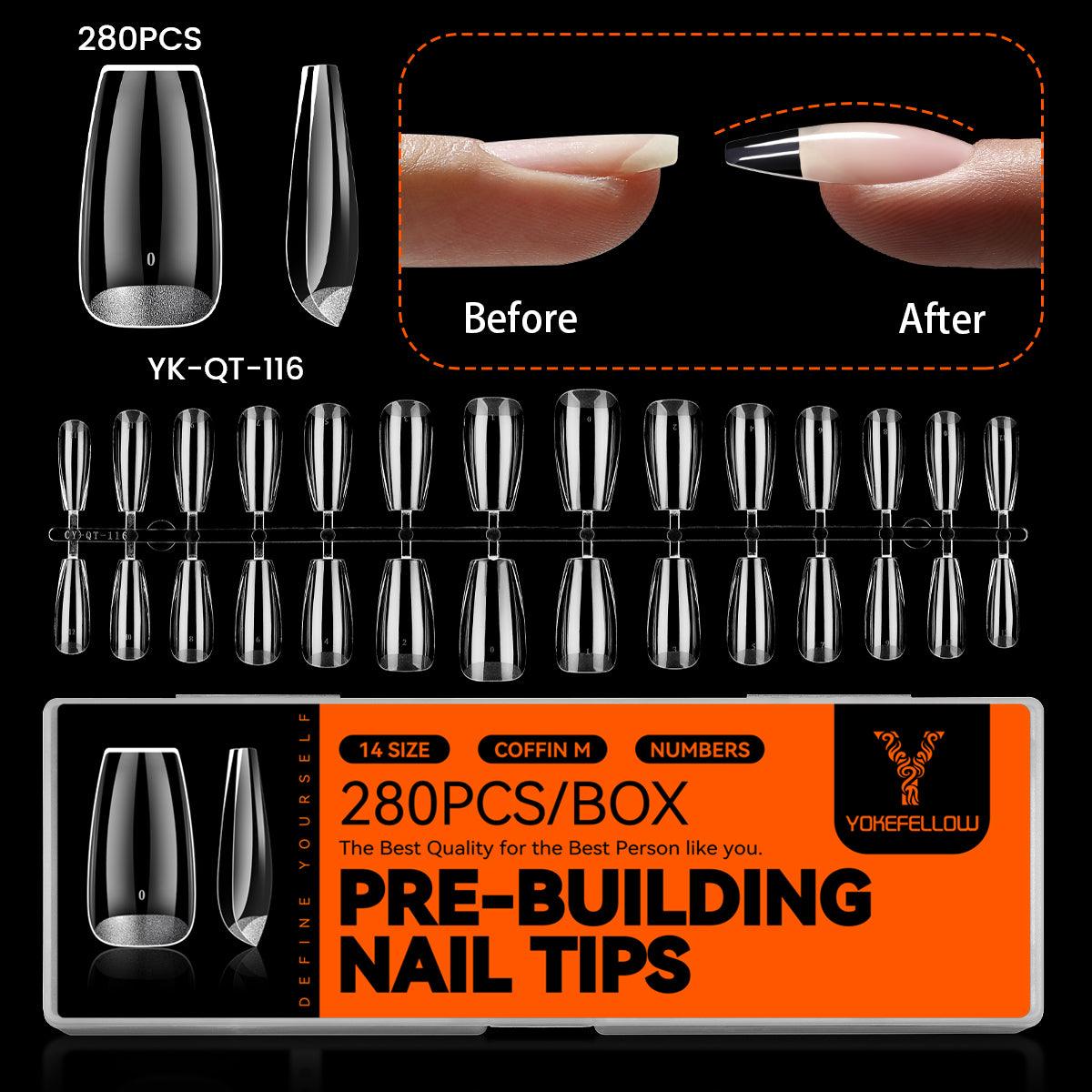 300 Stück vorgefertigte Nagelspitzen-YK-QT-116