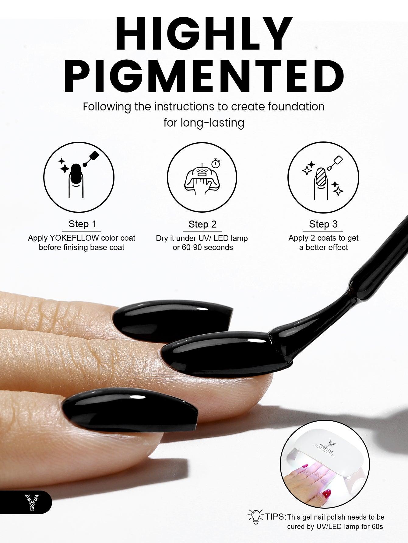 10 ml Gel-Nagellack, Schwarz