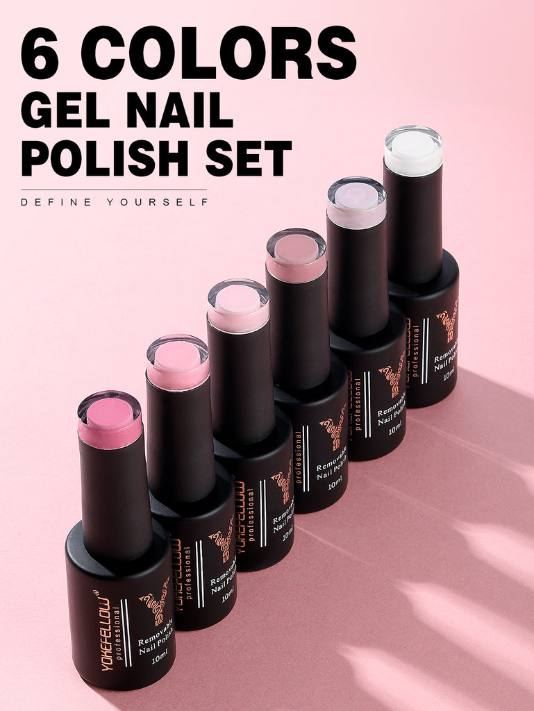 Pink Series-6 Colors Gel Polish Set - YokefellowBeauty