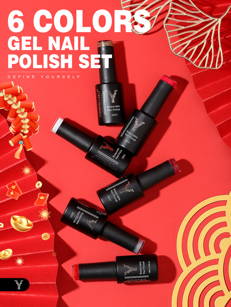 New Year Series-6 Colors Gel Nail Polish Set - YokefellowBeauty