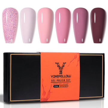 Pink Series-6 Colors Gel Polish Set - YokefellowBeauty