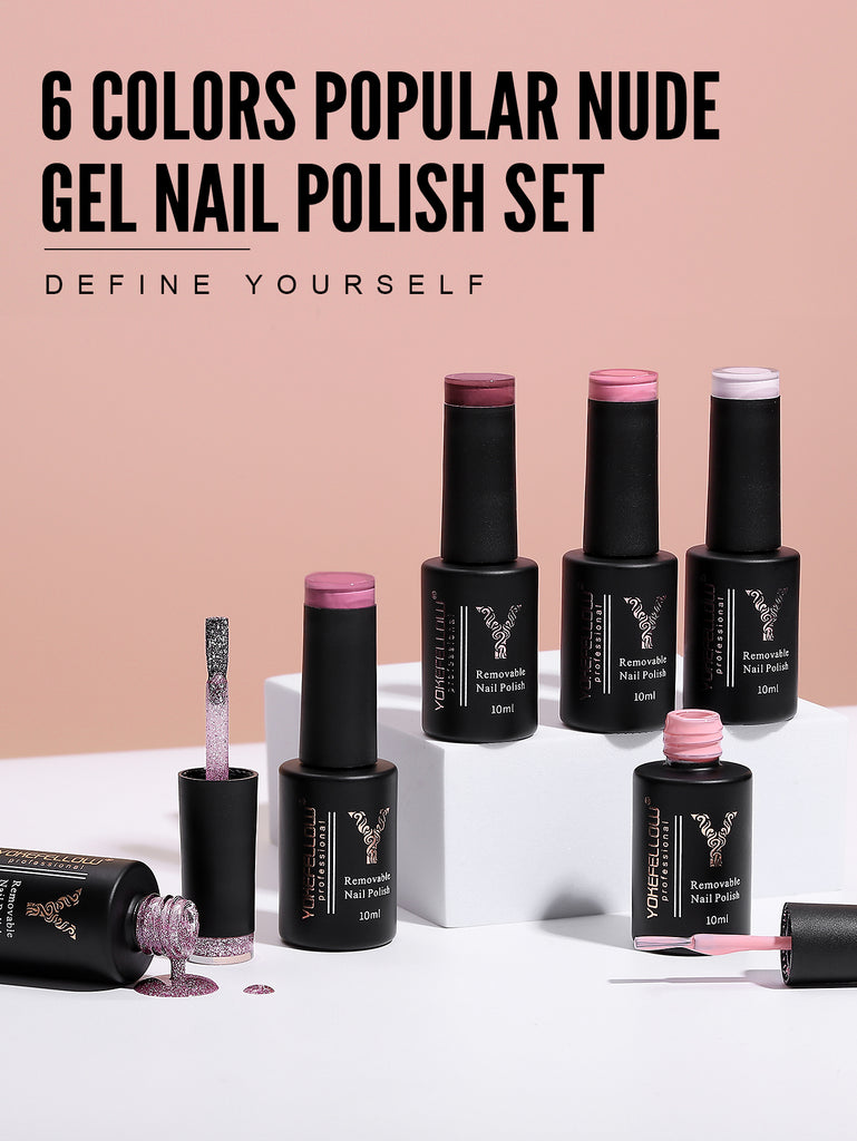 Pink Series-6 Colors Gel Polish Set - YokefellowBeauty