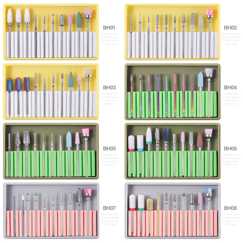 Nail Drill Bits Set-BH01-08 - YokefellowBeauty