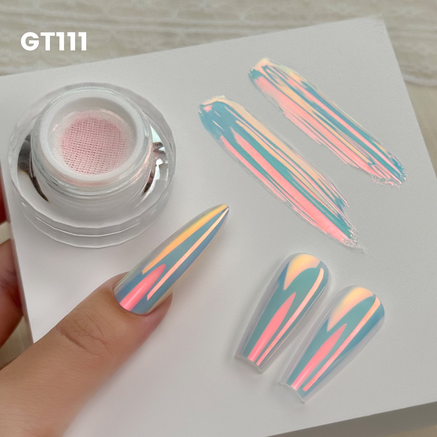 GleamTap Cushion Chrome Nail Powder-5PCS Pack