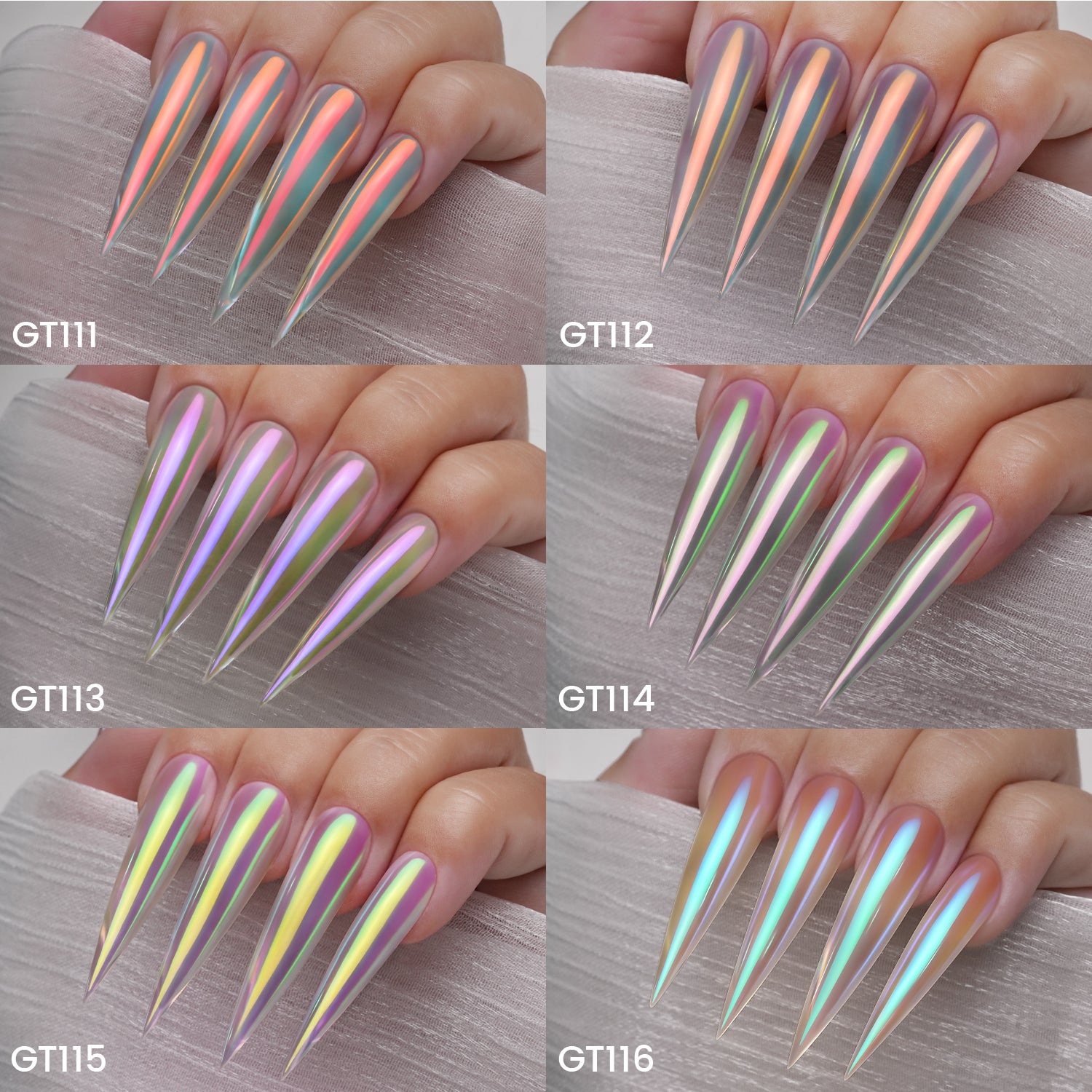 GleamTap Cushion Shell Pearl White Chrome Nail Powder-GT213 Shell Pearl