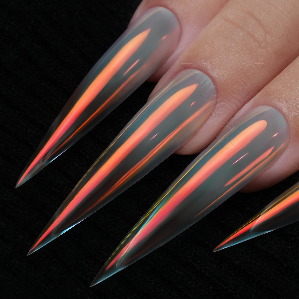 GleamTap Cushion Chrome Nail Powder with Sponges Patting-0.5g-GT111 Afterglow