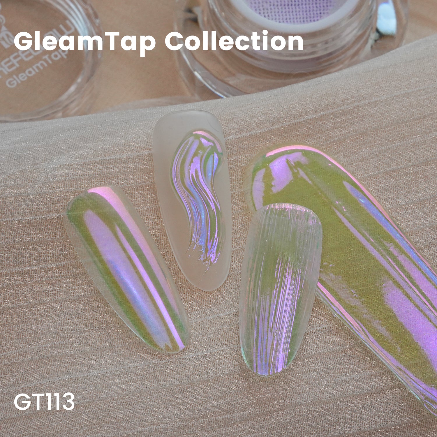 GleamTap Cushion Aurora Chrome Nail Powder -GT113 Daydream