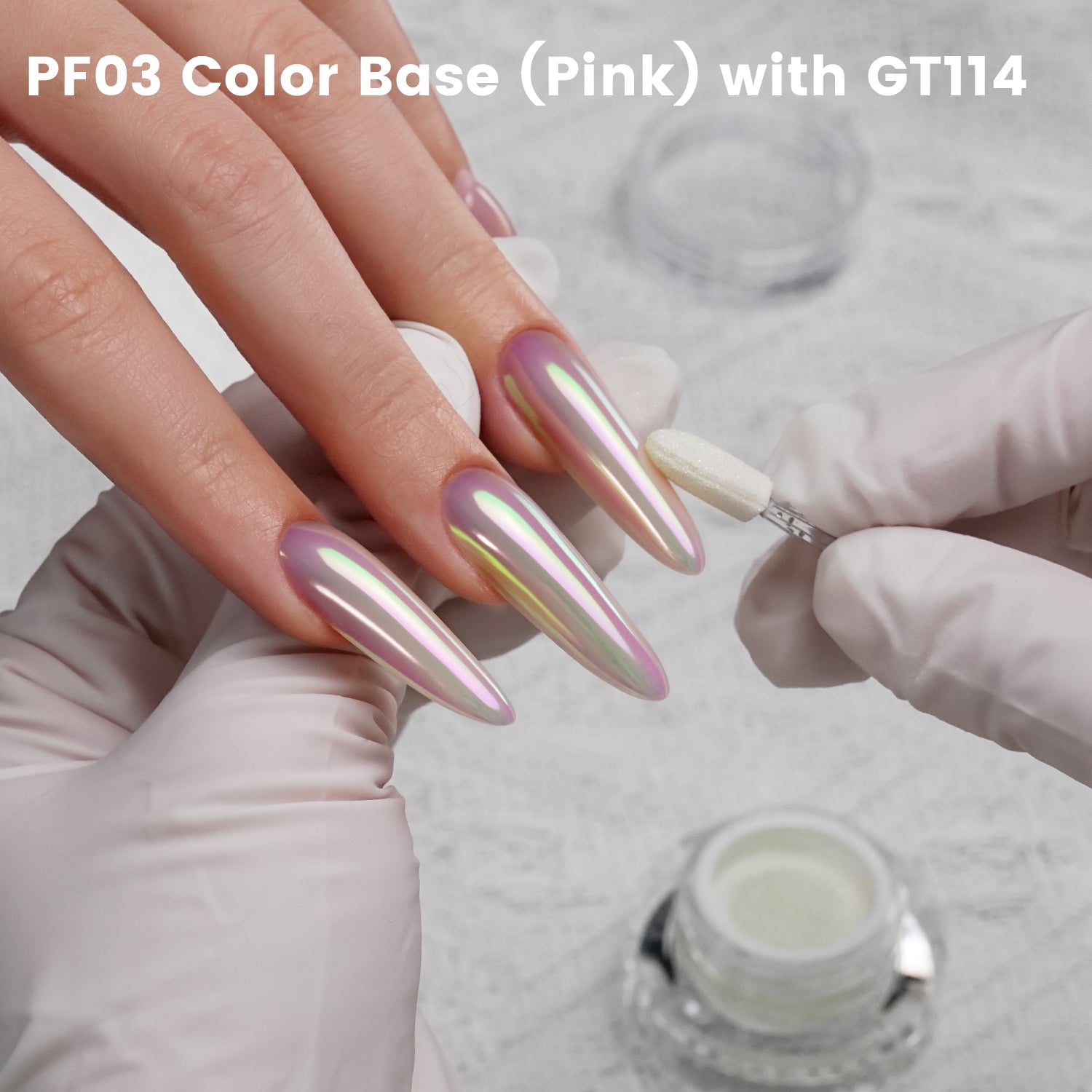 GleamTap Cushion Aurora Chrome Nail Powder -GT114 Reverie