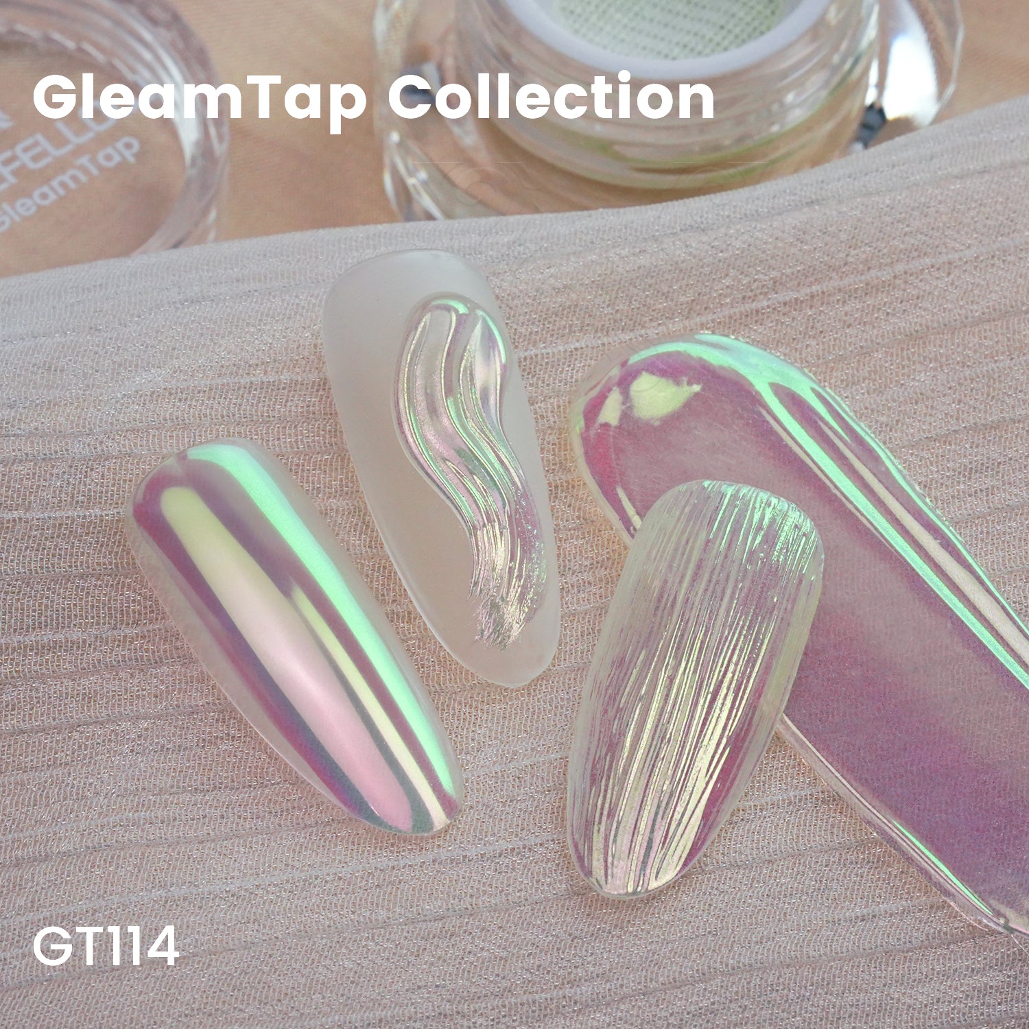 GleamTap Cushion Aurora Chrome Nail Powder -GT114 Reverie