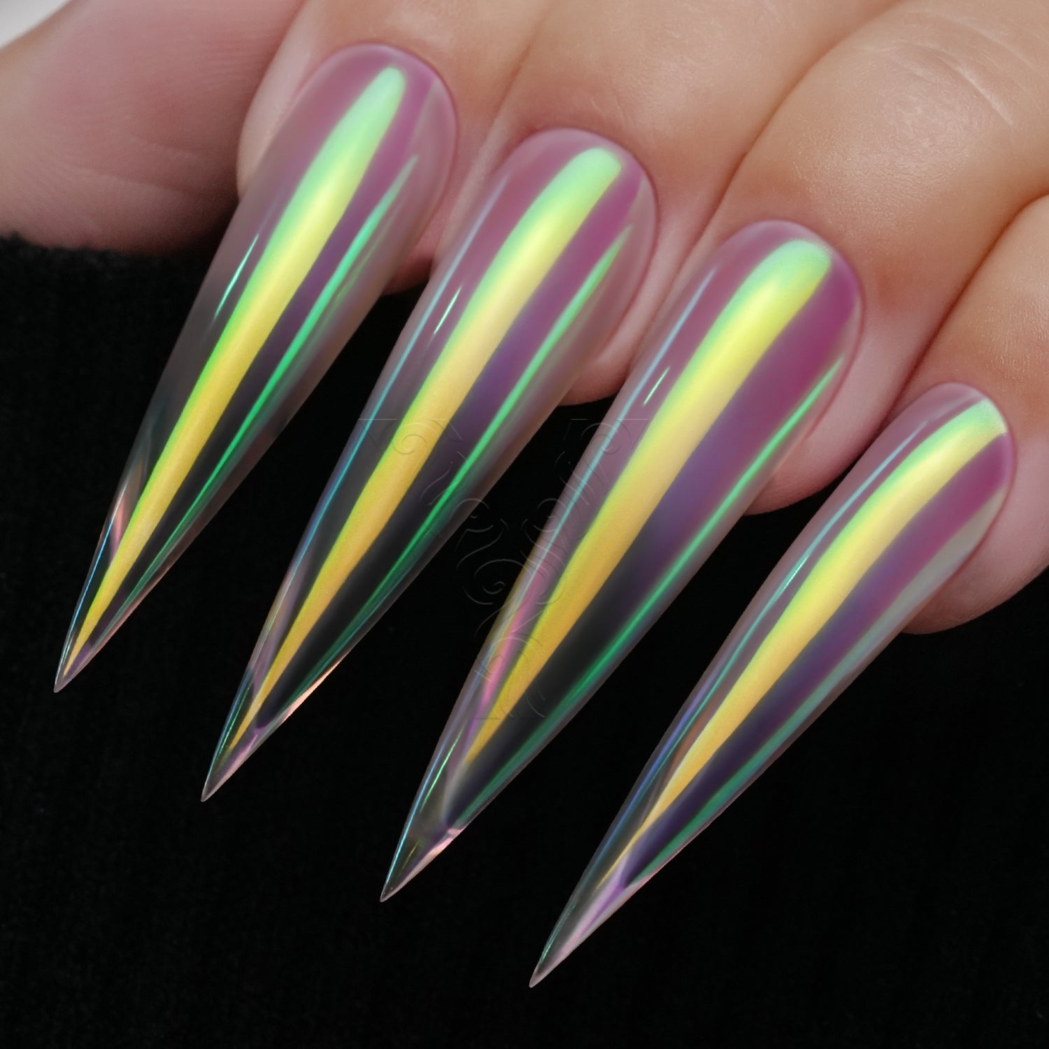 GleamTap Cushion Aurora Chrome Nail Powder -GT115 Ethereal