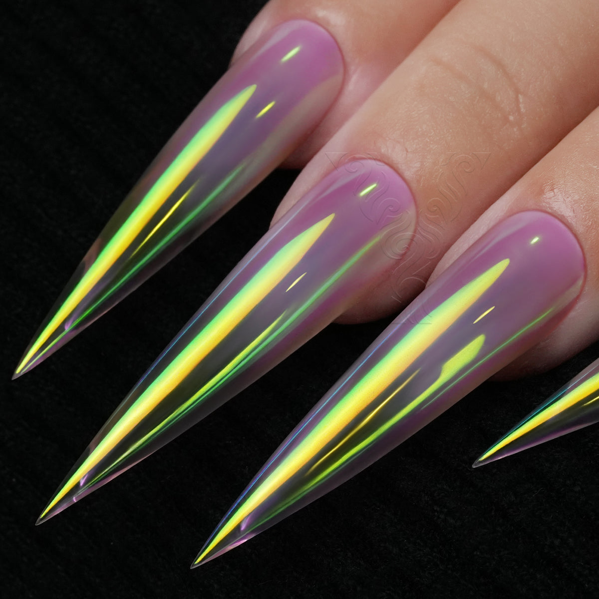 GleamTap Cushion Chrome Nail Powder with Sponges Patting-0.5g-GT115 Ethereal