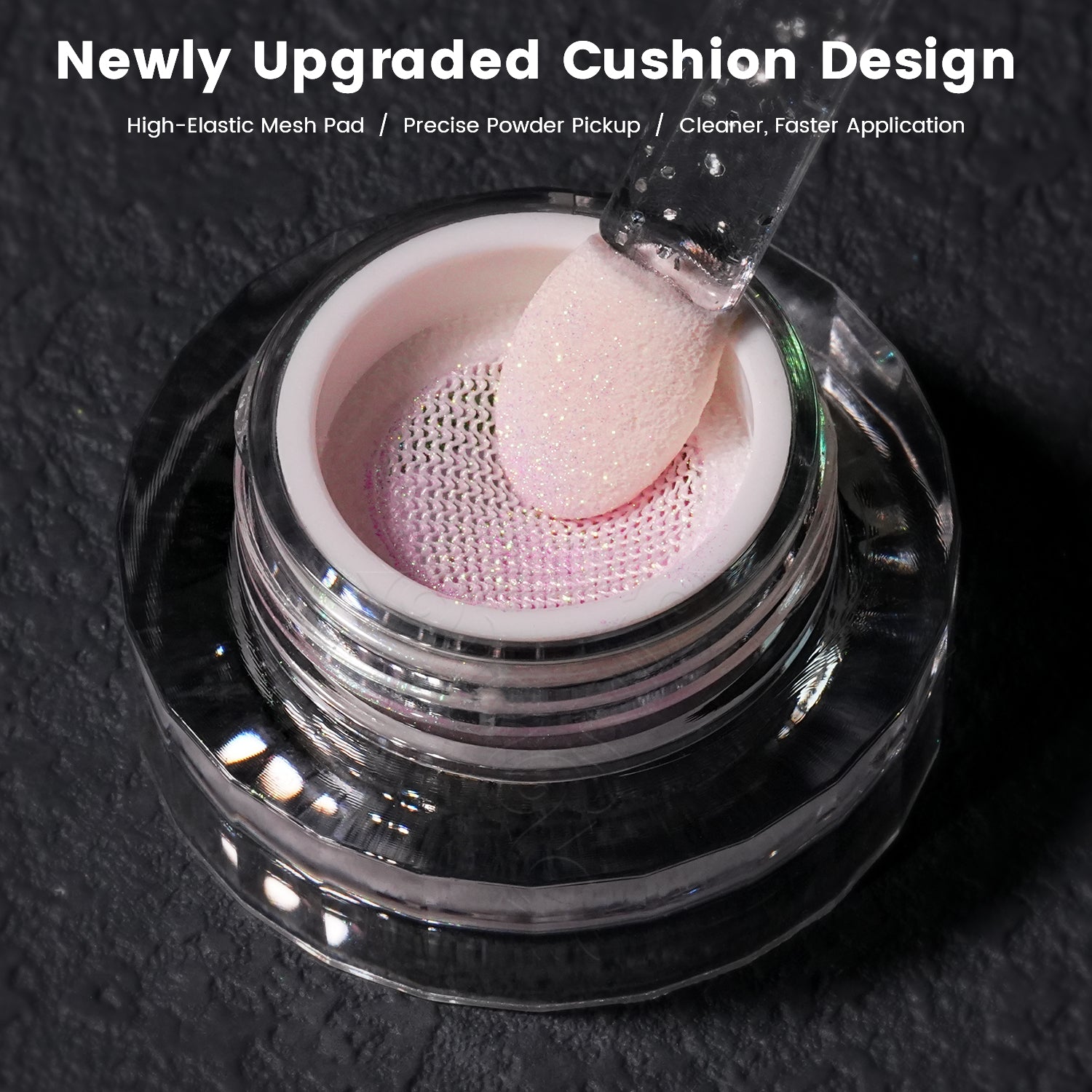 GleamTap Cushion Aurora Chrome Nail Powder -GT115 Ethereal