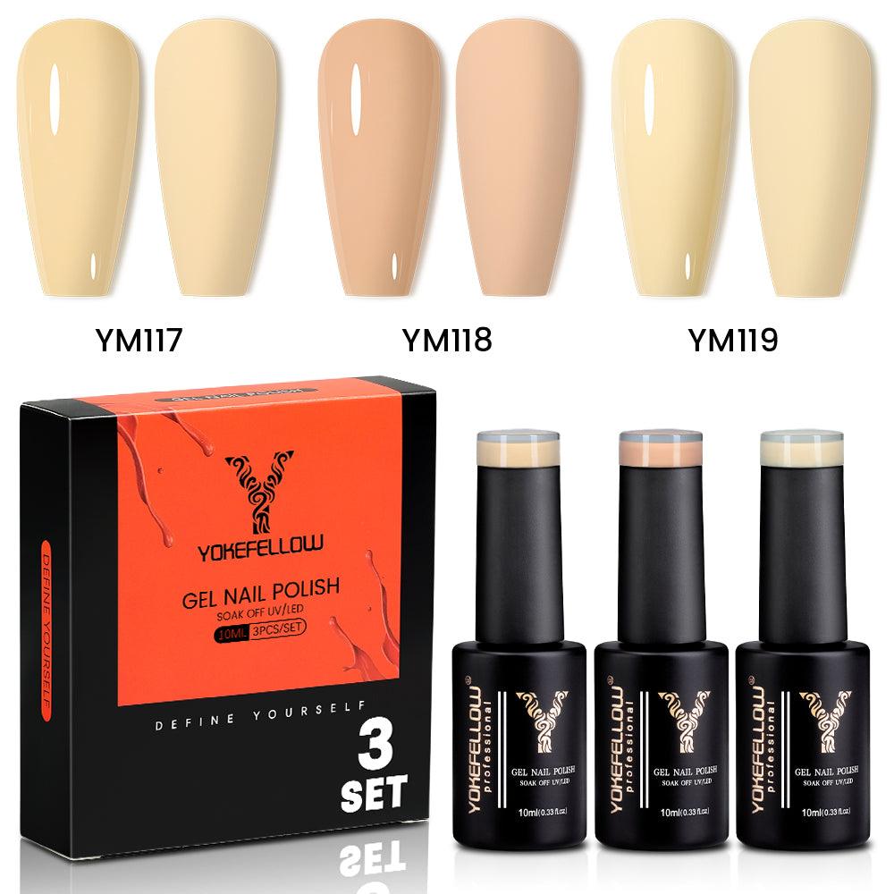 Gelbe Serie - 3 Farben Gel-Nagellack-Set