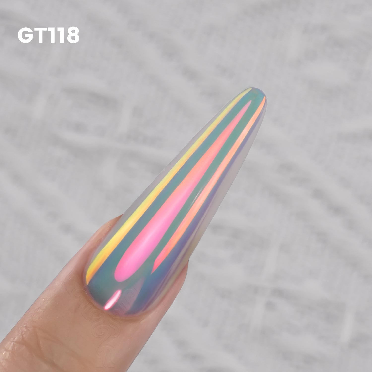 GleamTap Cushion Aurora Chrome Nail Powder -GT118 Blush Tide
