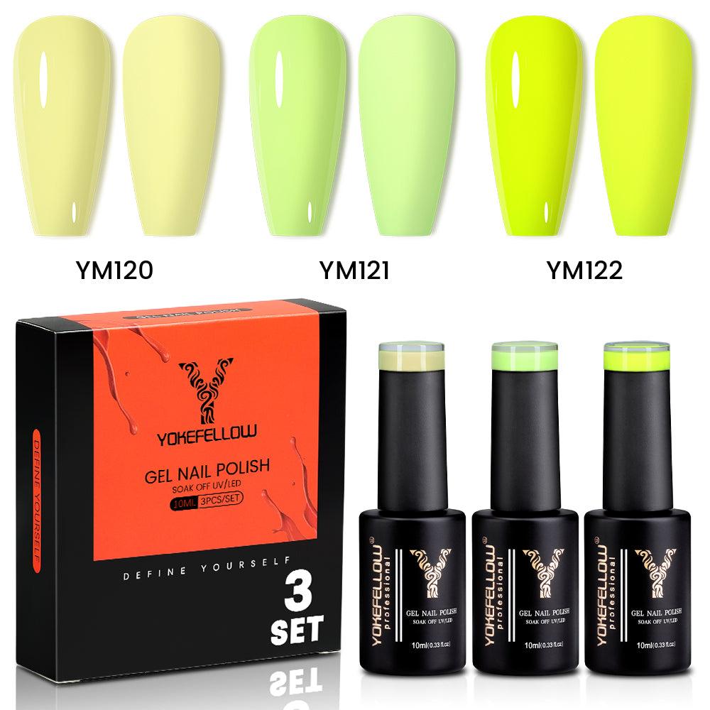 Gelbe Serie - 3 Farben Gel-Nagellack-Set
