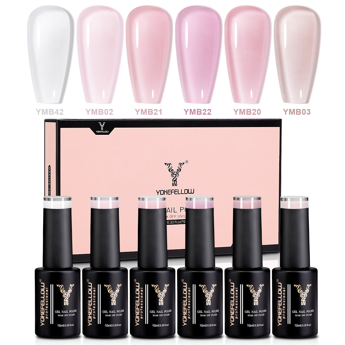 Rubber Base Gel-6PCS Gel Polish Set