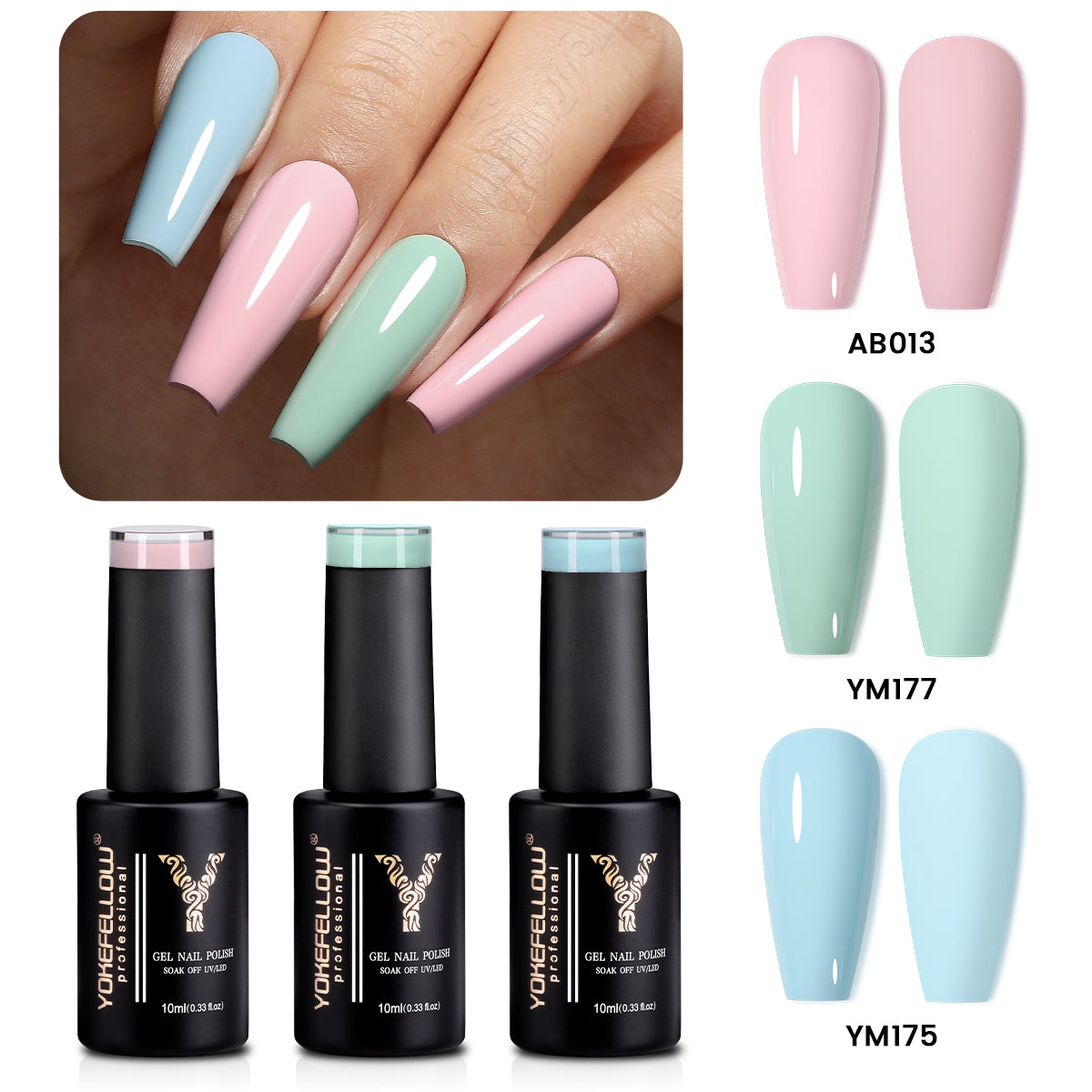 Spring Series-3 Colors Gel Polish Set