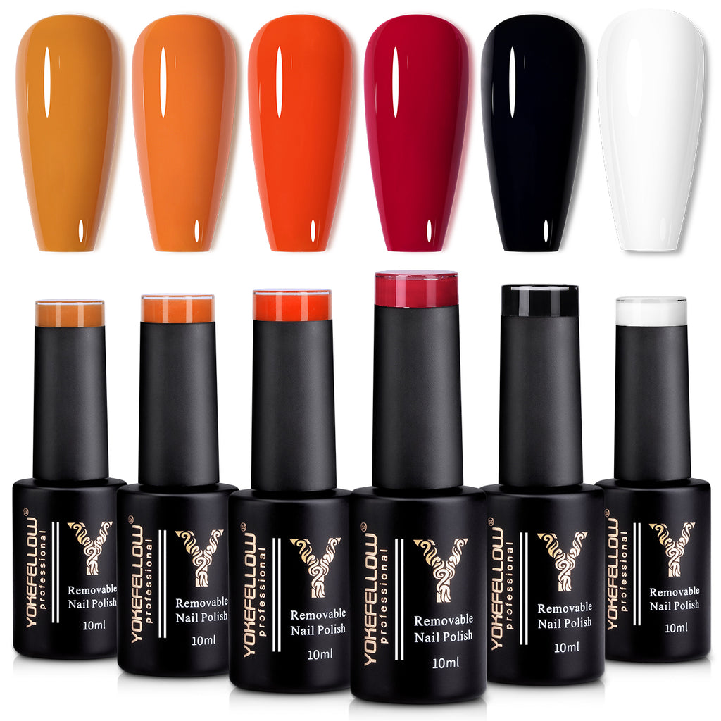 Orange Series-6 Colors Gel Polish Set - YokefellowBeauty