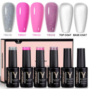 Série rose - Lot de 6 vernis à ongles en gel