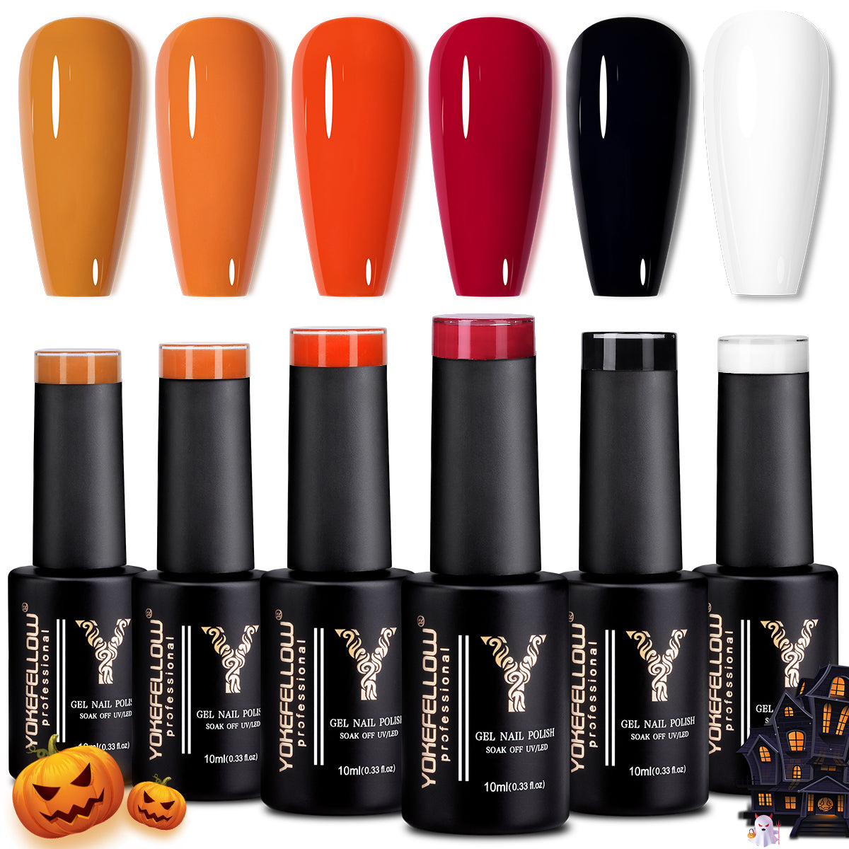 Orange Series-6 Colors Gel Polish Set