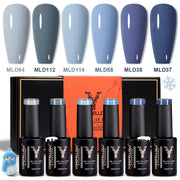 Juego de esmaltes en gel de 6 colores Blue Series