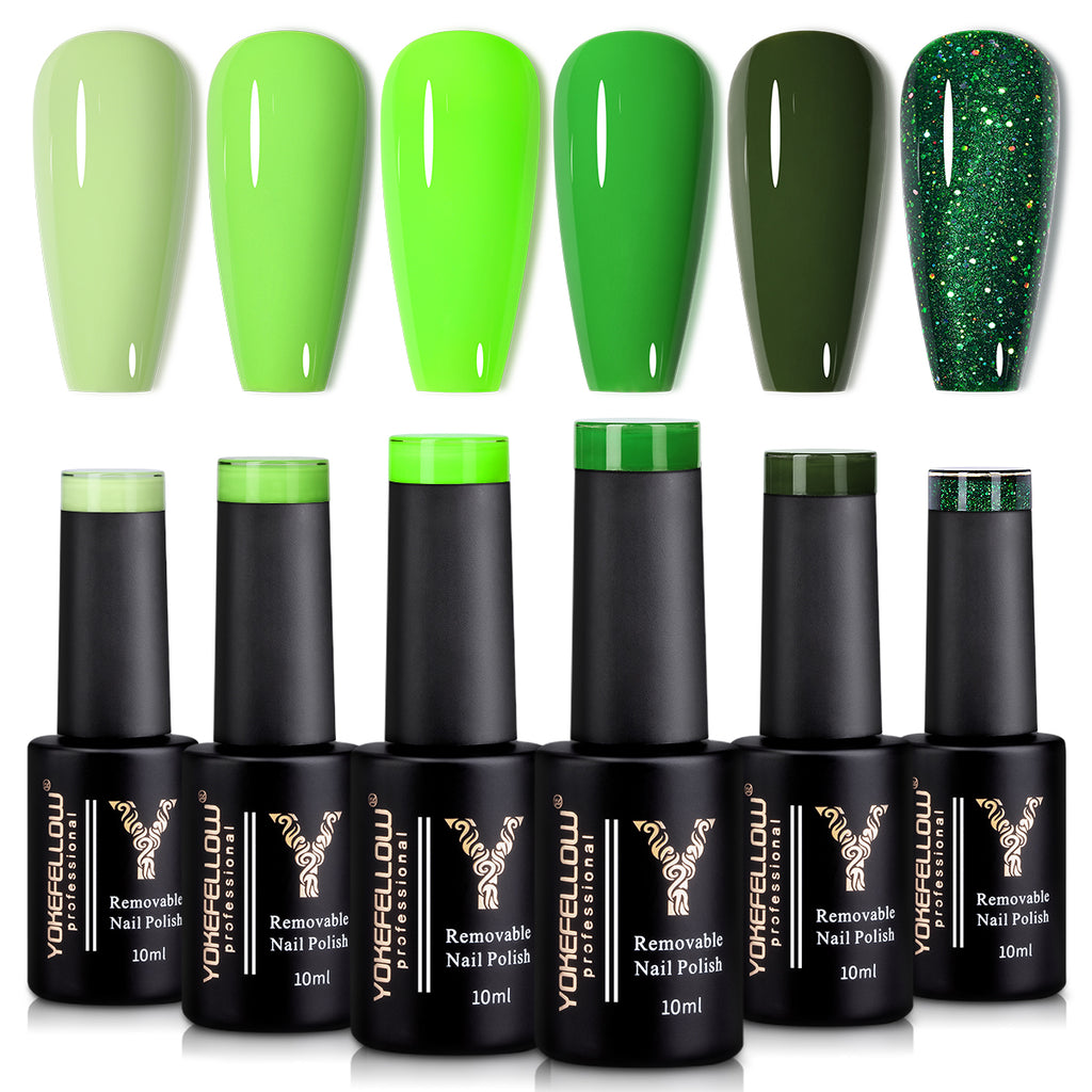 Green Series-6 Colors Gel Polish Set - YokefellowBeauty