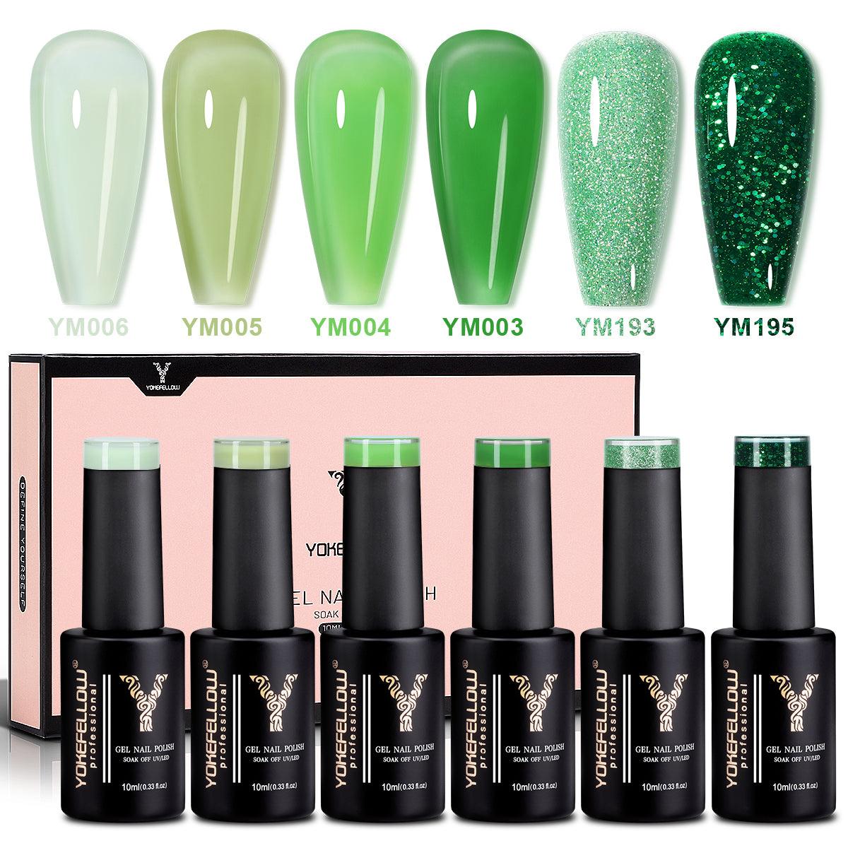 Green Jelly Series-6 Colors Gel Polish Set