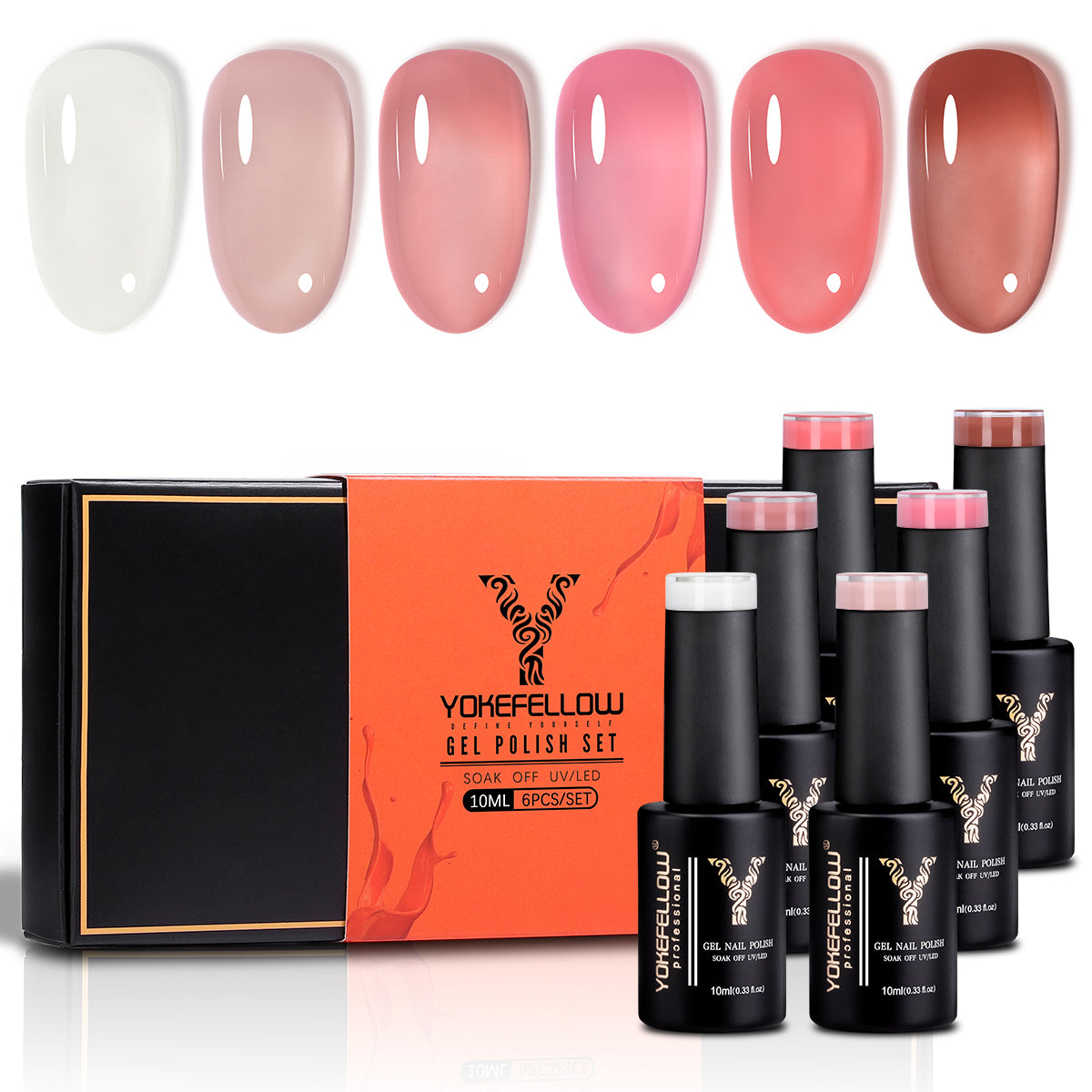 Jelly Series-6 Colors Gel Polish Set