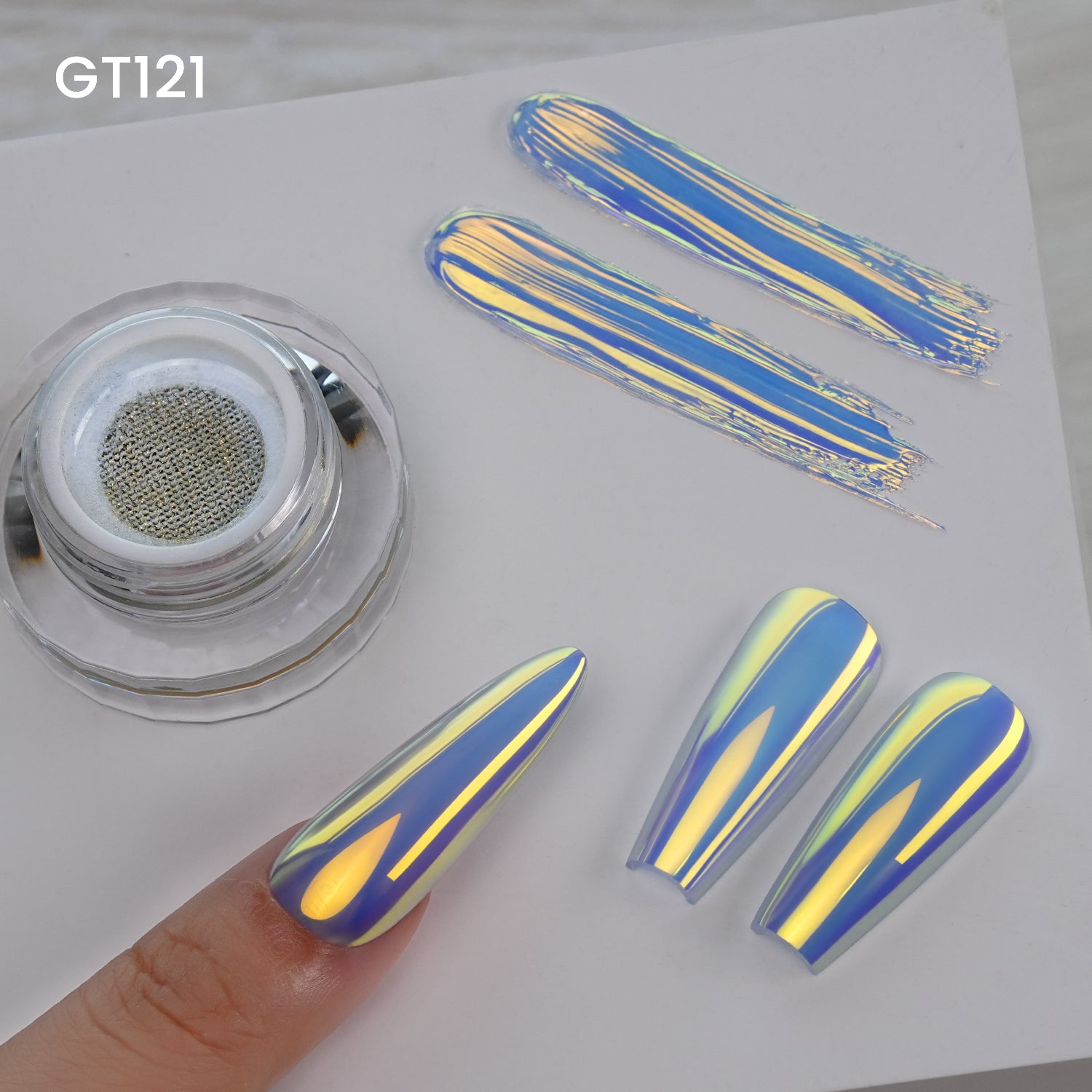 GleamTap Cushion Aurora Chrome Nail Powder Set-GTKIT-01