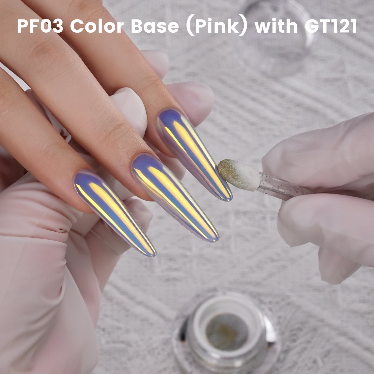 GleamTap Cushion Aurora Chrome Nail Powder-GT121 Nocturne