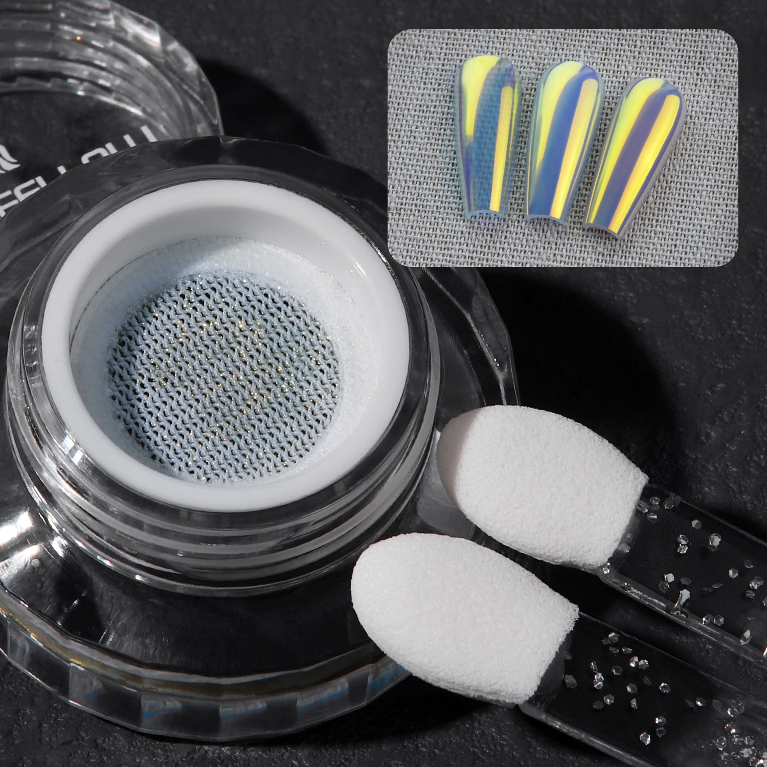 GleamTap Cushion Aurora Chrome Nail Powder-GT121 Nocturne
