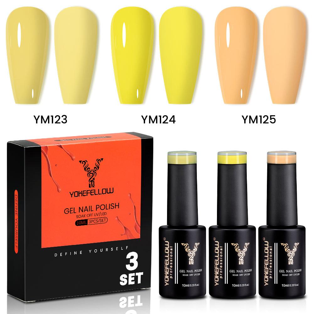 Gelbe Serie - 3 Farben Gel-Nagellack-Set