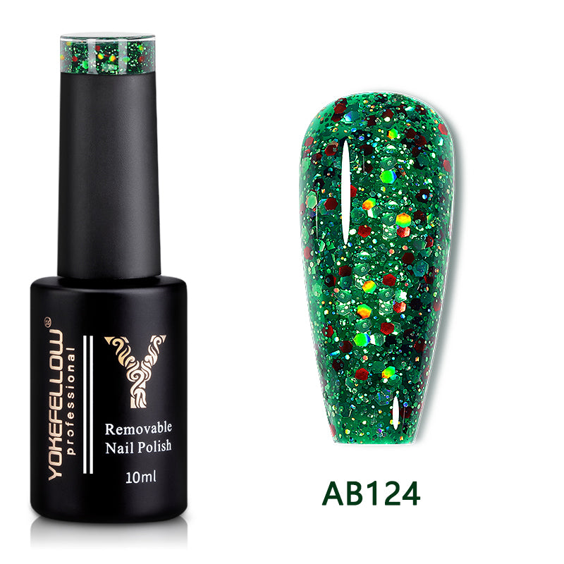 10ML Glitter Gel Polish-AB124 - YokefellowBeauty