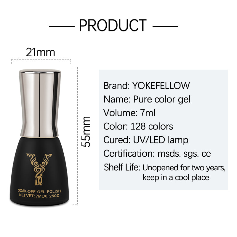 7ml 128 colors solid color nail gel polish (AA001-AA064) - YokefellowBeauty