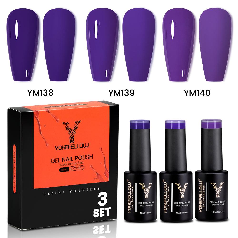 Purple Series-3 Colors Gel Polish Set