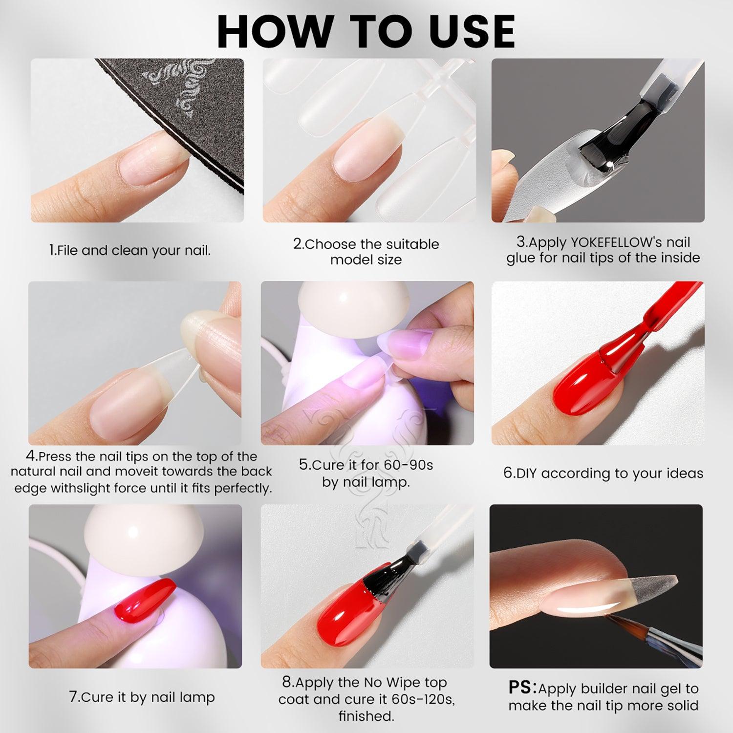 300PCS Soft Gel Nail Tips-YK-QT-33