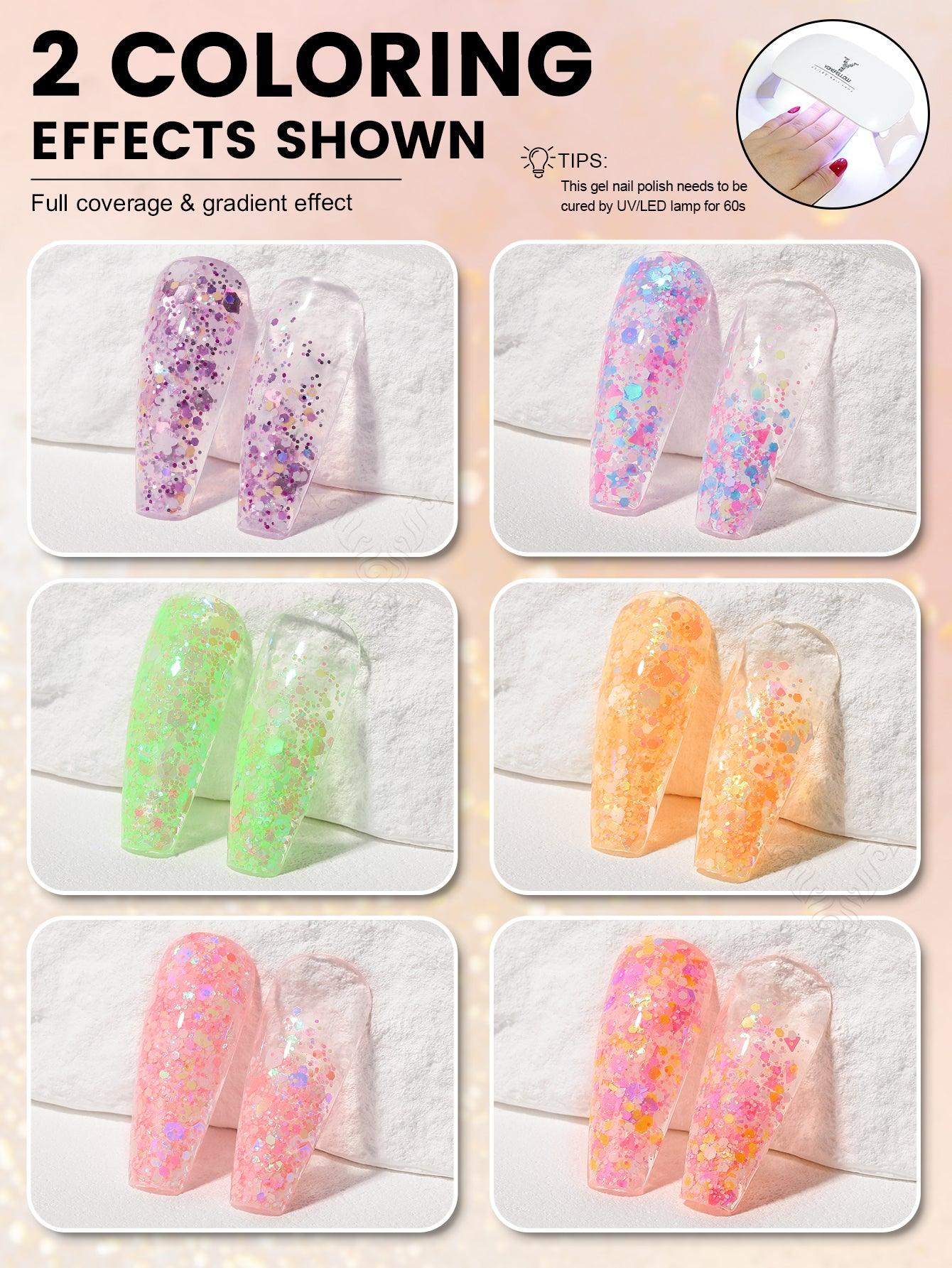 Coffret de vernis à ongles en gel Glitter Series-6PCS